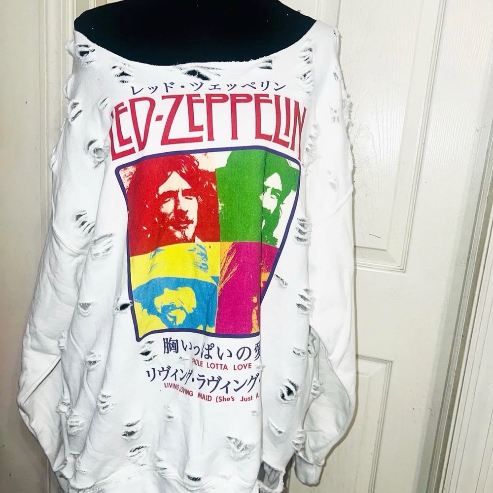 Led Zeppelin Distressed Graphic Sweatshirt - Picture 4 of 6